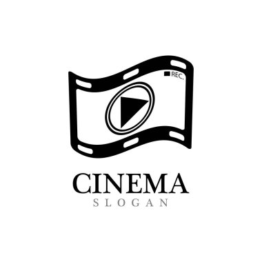 soyut film şeridi Logo Şablonu vektör çizimi tasarımı