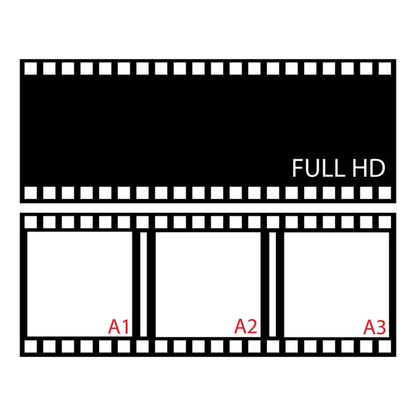 Abstrack film strip Logo Plantilla vector ilustración diseño — Vector de stock