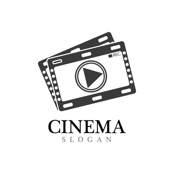 Abstrack filmstrip Logo Template vector ilustração design — Vetor de Stock