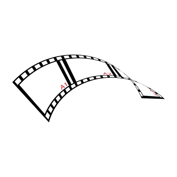 Abstrack filmstrip Logo Template vector illustratie ontwerp — Stockvector
