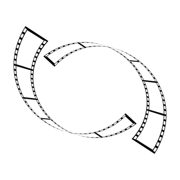 Abstraktní filmový proužek Návrhy vektorových ilustrací loga — Stockový vektor