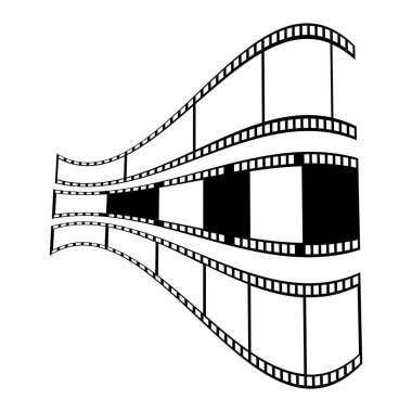 soyut film şeridi Logo Şablonu vektör çizimi tasarımı