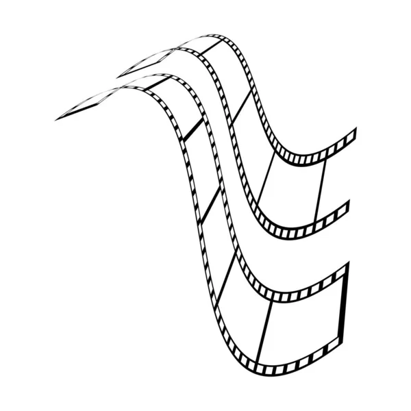 Abstrack filmstrip Σχεδιασμός διανυσματικής απεικόνισης λογότυπου προτύπου — Διανυσματικό Αρχείο