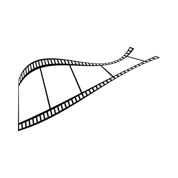Abstraite bande de film Logo Modèle vectoriel illustration design — Image vectorielle