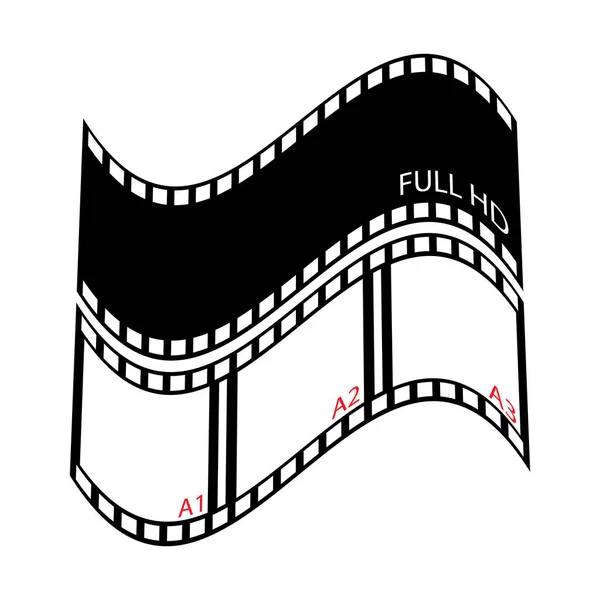 Soyut film şeridi Logo Şablonu vektör çizimi tasarımı — Stok Vektör