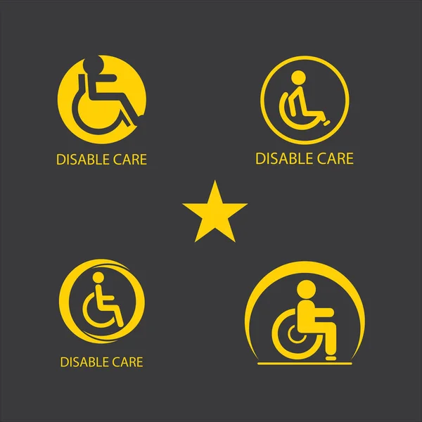 Disabled icon illustration isolated vector sign symbol — Stock Vector