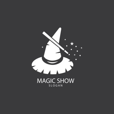 Sihirli şapka değnek ile gösteren resim