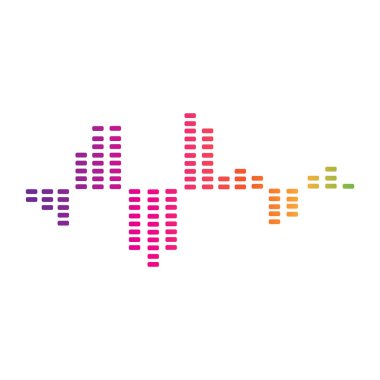 Audio technology  music sound waves vector icon illustration