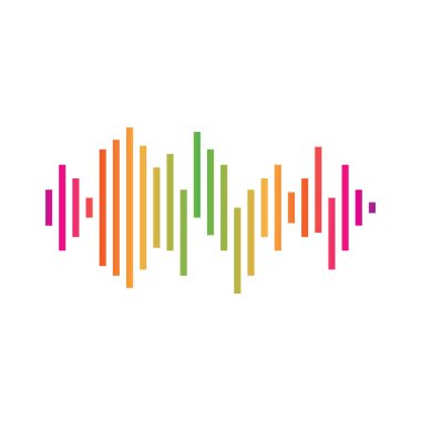 Audio technology  music sound waves vector icon illustration
