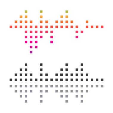 Audio technology  music sound waves vector icon illustration