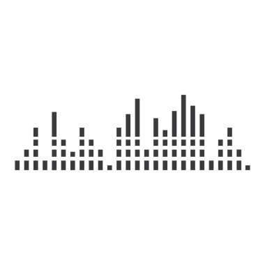 Audio technology  music sound waves vector icon illustration