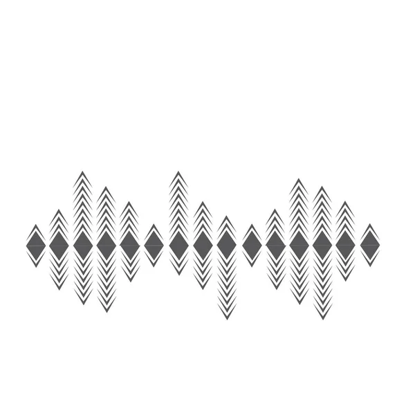 Tecnología de audio música ondas de sonido vector icono ilustración — Archivo Imágenes Vectoriales