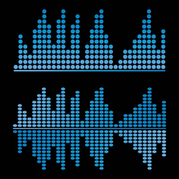 Audio-Technologie Musik Schallwellen Vektor Symbol Illustration — Stockvektor