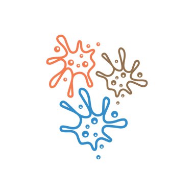 Virüs vektör illüstrasyon şablon tasarımı