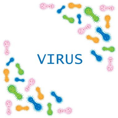 Virüs vektör illüstrasyon şablon tasarımı