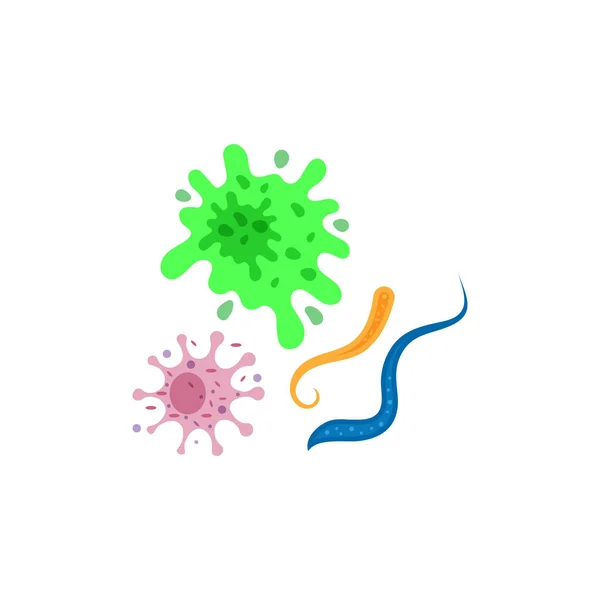 Virus vector illustration icon template design — ストックベクタ