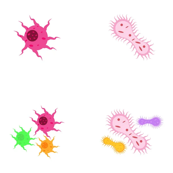 Virus vector illustration icon template design — 스톡 벡터