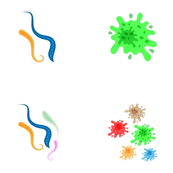 Desenho de modelo de ícone de ilustração vetorial de vírus — Vetor de Stock
