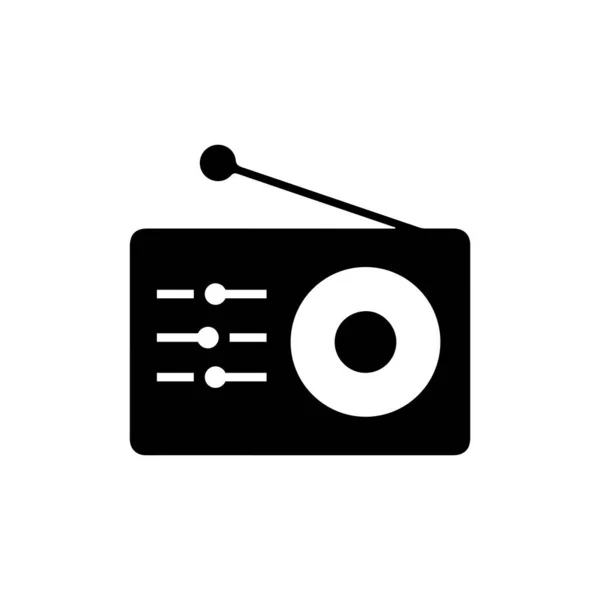 Radyo logosu simgesi vektör illüstrasyon tasarımı — Stok Vektör