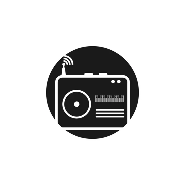 Radio logo symbol vektor illustration design — Stockvektor