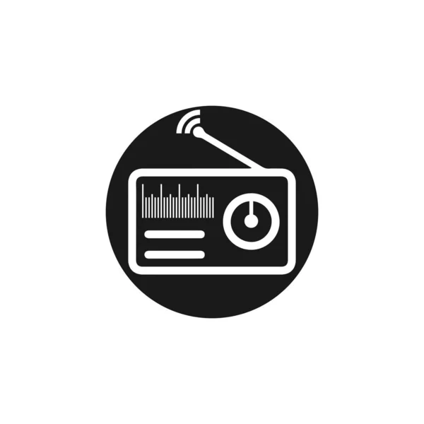 Design de ilustração de vetor de ícone de logotipo rádio —  Vetores de Stock