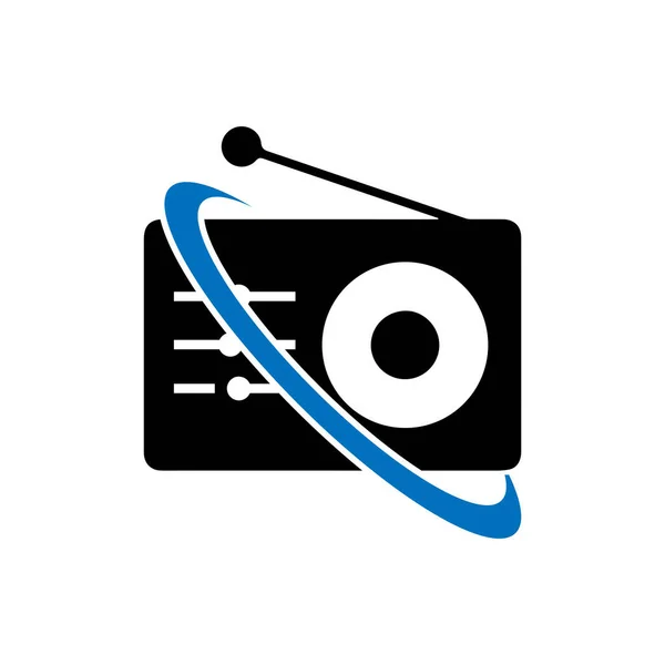 Logo radio icône vectoriel illustration design — Image vectorielle