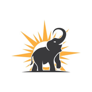 Fil Logo şablonu vektör çizim tasarım