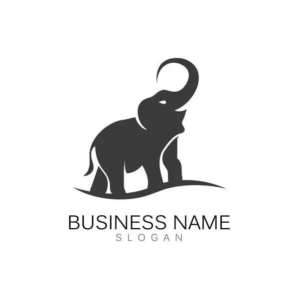 Disegno Logo Template Vector Illustration dell'elefante — Vettoriale Stock