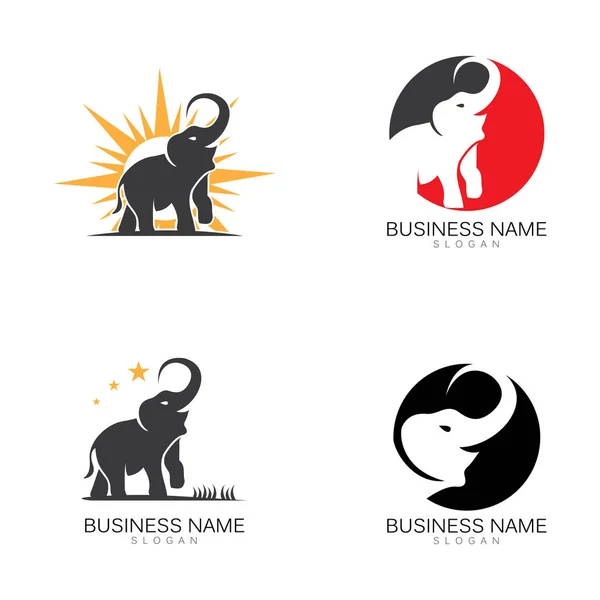 Elefant Logo Vorlage Vektor Illustration Design — Stockvektor