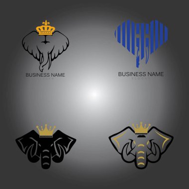 Fil Logo şablonu vektör çizim tasarım