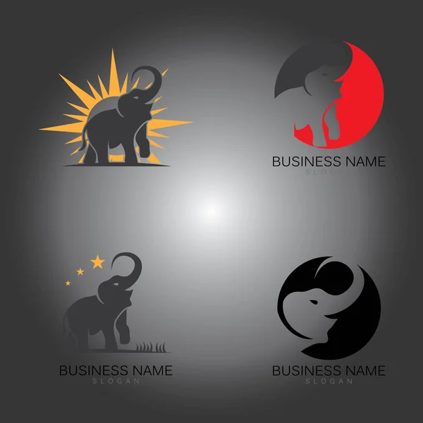Projekt Logo szablon wektor ilustracja słoń — Wektor stockowy