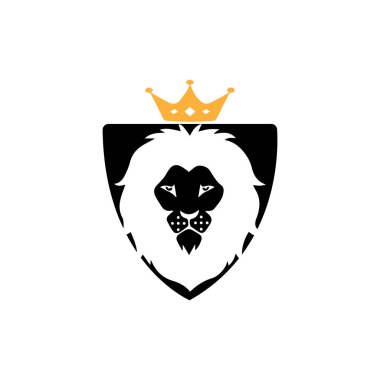 aslan başı logo şablon vektör simgesi