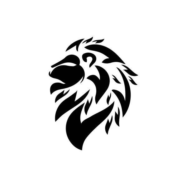 Leeuwenkop logo template vector pictogram — Stockvector