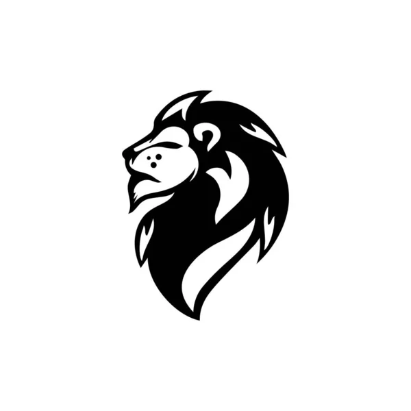 León cabeza logo plantilla vector icono — Vector de stock