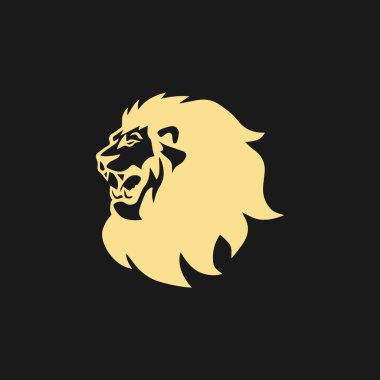 Aslan Logo şablonu vektör simge illüstrasyon tasarımı