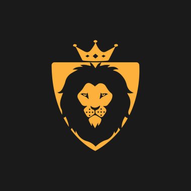 Aslan Logo şablonu vektör simge illüstrasyon tasarımı