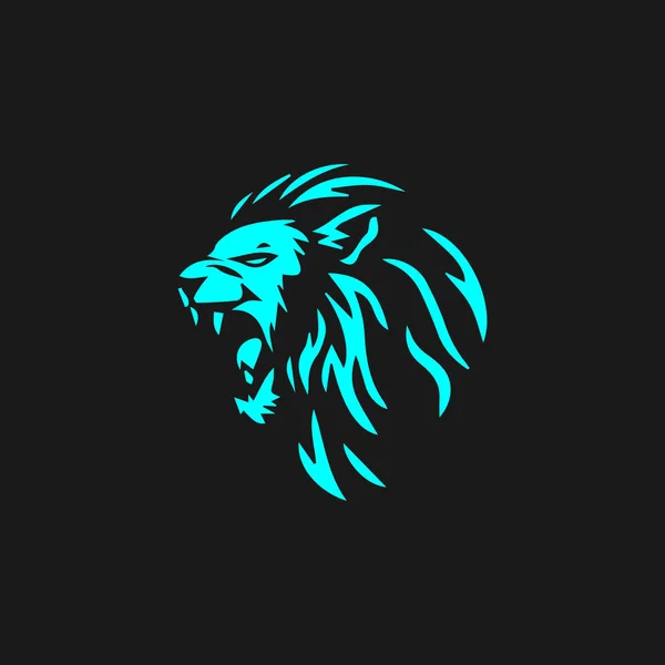 Aslan Logo şablonu vektör simge illüstrasyon tasarımı