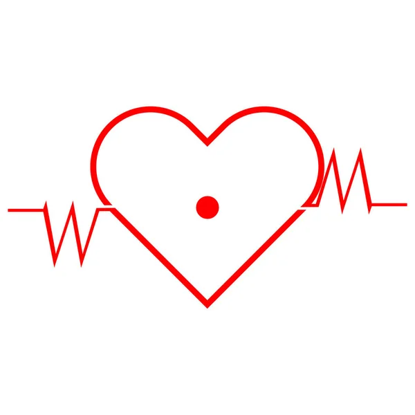 Art design zdraví lékařský tep puls ikona ilustrace — Stockový vektor