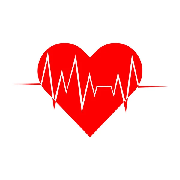 Diseño de arte salud médico latidos del corazón icono ilustración — Vector de stock