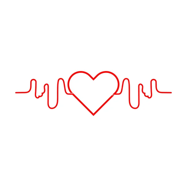 Art design health medical heartbeat pulse icon illustration — Stock Vector