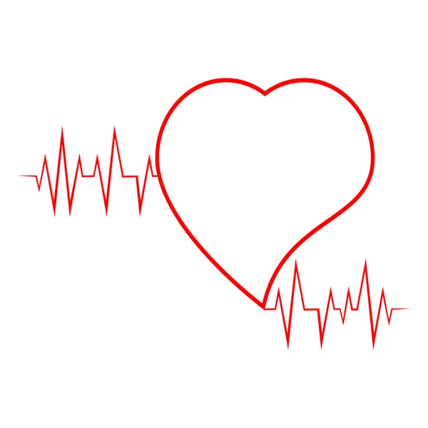 Art design egészség orvosi szívverés impulzus ikon illusztráció — Stock Vector