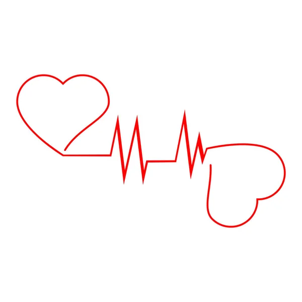 Diseño de arte salud médico latidos del corazón icono ilustración — Vector de stock