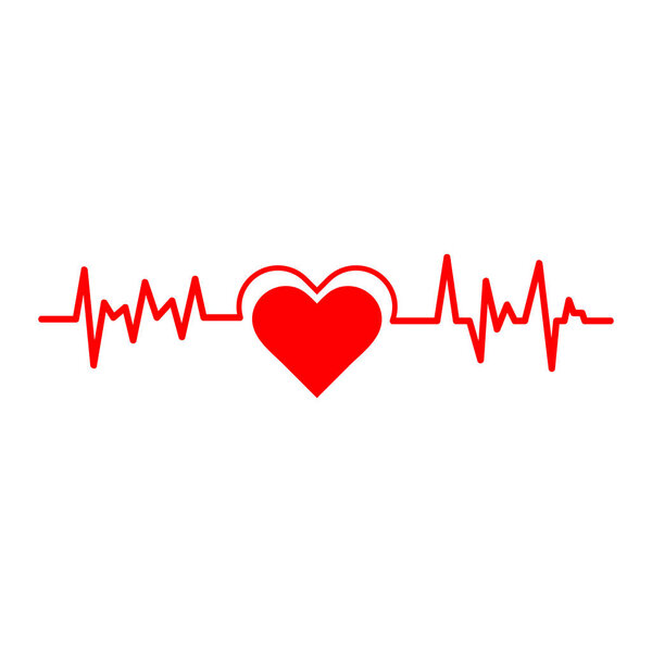 Art design health medical heartbeat pulse icon illustration