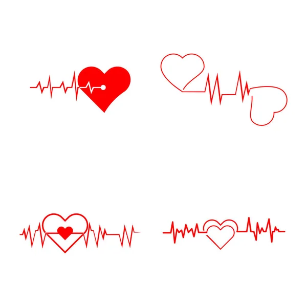 Diseño de arte salud médico latidos del corazón icono ilustración — Vector de stock