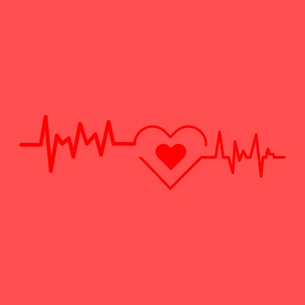 Art design egészség orvosi szívverés impulzus ikon illusztráció — Stock Vector