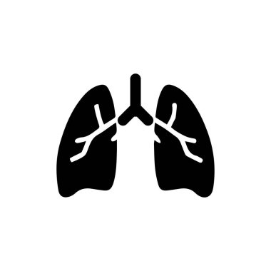  İnsan akciğerleri ikon vektör çizimi tasarımı