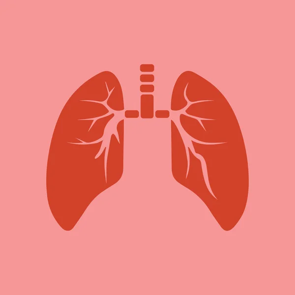 Pulmón humano icono vector ilustración diseño — Vector de stock