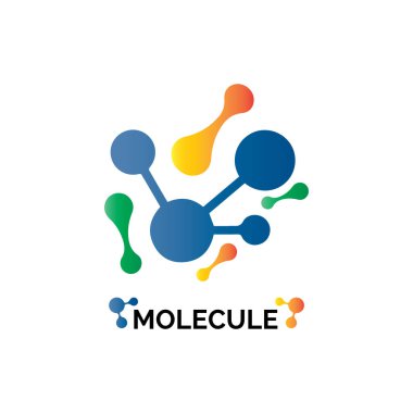 Molekül sembolü logo şablonu vektör illüstrasyon tasarımı