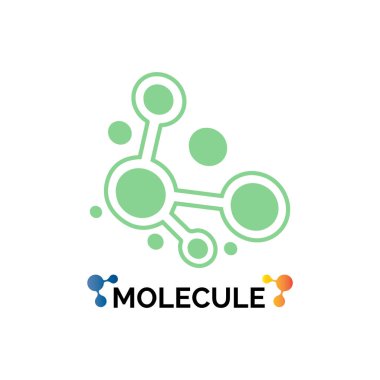 Molekül sembolü logo şablonu vektör illüstrasyon tasarımı