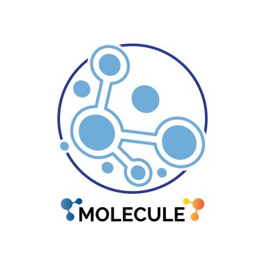 Molekül sembolü logo şablonu vektör illüstrasyon tasarımı